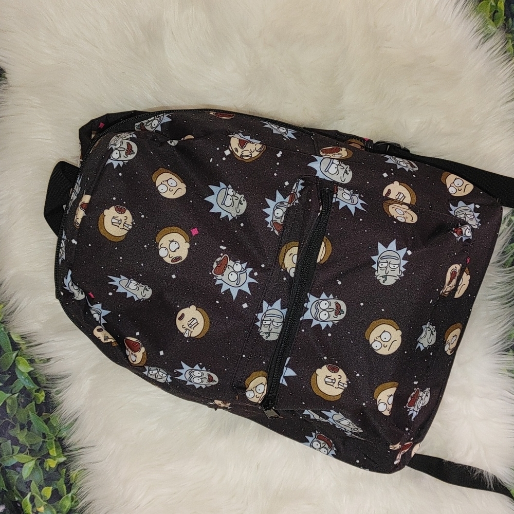 Rick and Morty backpack black cosmic space adult swim